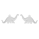 2 Stainless Steel DINOSAUR Charm Pendants, Design Metal Stamping Blanks 31x16mm, 15 gauge, chs2721