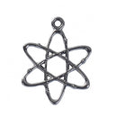 5 ATOM Molecule Chemistry Charms, Gunmetal Black, 25mm chs8058
