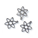 5 ATOM Molecule Chemistry Charms, Gunmetal Black, 25mm chs8058