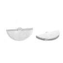 4 Silver Cord End Crimp Fasteners, 28mm wide, fin1129