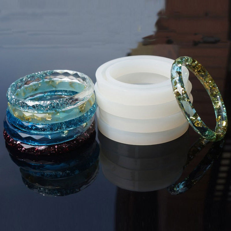 Resin BRACELET BANGLE MOLD, Silicone Mold to make 2-7/8" diameter resin bangles, bracelet size is about 9", reusable, tol0878