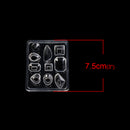 FACETED JEWELS Resin Mold, Silicone Mold to make shaped cabochons, kawaii, reusable, mold makes 10 shapes, tol0862