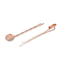 10 Rose Gold Metal Bobby Pins Hair Clips Blanks with bezel tray, fits 10mm round cabochons in bezel tray, fin0723