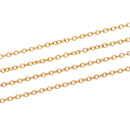 1 yard (3 feet) of GOLD STAINLESS STEEL Cable Link Chain, fine chain, thin chain, oval soldered links are 2mm x 1.6mm  fch0634a