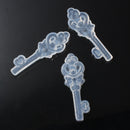KEY RESIN MOLD, Silicone Mold to make fancy key shape charms 70x24mm (2-3/4" x 7/8") cabochons, reusable, tol0782