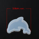 DOLPHIN RESIN MOLD, Silicone Mold to make shape 35mm (1-3/8") cabochons, reusable, tol0783