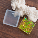 2 RESIN Square PENDANT MOLDS, Silicone Mold to make rectangular 2.5cm (1") charm pendants, reusable, tol0837