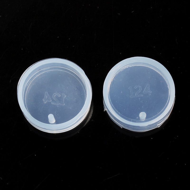 2 RESIN Circle PENDANT MOLDS, Silicone Mold to make round circle 25mm (1") charm pendants, reusable, tol0851