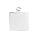 5 Silver Stainless Steel Square Stamping Blanks, Jewelry Tags, Pendants, 25x20mm, 16 gauge, msb0452