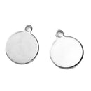 5 Silver Tone Stainless Steel Stamping Blanks, Jewelry Tags, Pendants, 20mm (about 3/4") 16 gauge, msb0457