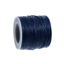 1mm Jewelry Cord, DARK BLUE, Kumihimo Cord, Braiding Cord, Cotton Cord, Wax Cord, 100 yards, cor0144