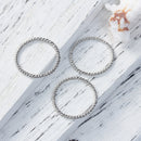 5 Circle Ring Charms, Silver Rope Charms, Silver Plated Metal OPEN Ring Charm Connector Links, 29mm, 1-1/8" diameter, chs3494