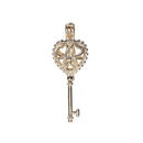 2 Gold Plated Bead Cage Charms, Aromatherapy Charms, Essential Oil Charms, Filigree Heart Key Locket Bead Cage, fits 8mm round beads chs3248