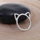 5 Silver Plated CAT Charms, Connector Link Charms, 24x23mm, chs3441