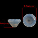 DIAMOND Mold, Silicone Mold to make 2-1/2 x 1-1/2" 3-dimensional diamond shape, reusable, tol0867