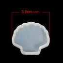 SEASHELL RESIN MOLD, Silicone Mold to make shell shape 33mm (1-1/4") cabochons, reusable, tol0871