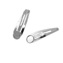 10 Silver Metal Hair Clips Blanks with bezel tray, fits 12mm round cabochons in bezel tray, fin0722