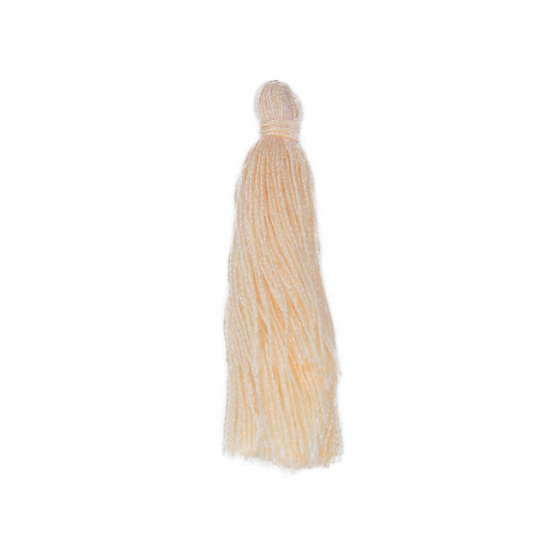 10 PEACH TASSEL Charms, Rayon Fiber Tassels, 40mm long (about 1-5/8"), chs3404