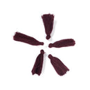10 MAROON RED TASSEL Charms, Rayon Fiber Tassels, 40mm long (about 1-5/8"), chs3405