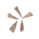 10 BEIGE TAUPE TASSEL Charms, Rayon Fiber Tassels, 40mm long (about 1-5/8"), chs3395