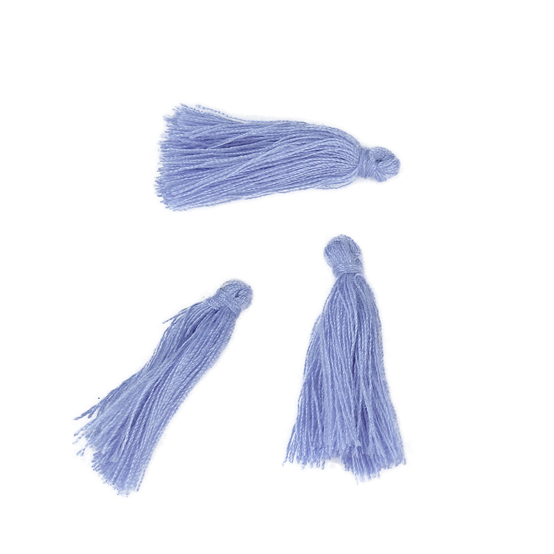 10 LIGHT PURPLE TASSEL Charms, Rayon Fiber Tassels, 40mm long (about 1-5/8"), chs3397