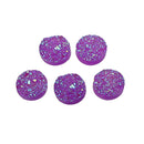10 Faux Druzy Cabochons, 12mm Round GRAPE PURPLE AB, faux druzy, 12mm, cab0534a