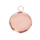 20 Rose Gold Charm Bezel, Fits 12mm Round Cabochons, rose gold bezel tray, chs3136