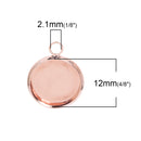 20 Rose Gold Charm Bezel, Fits 12mm Round Cabochons, rose gold bezel tray, chs3136
