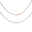 10 Rose Gold Stainless Steel BALL CHAIN Necklaces, with clasp, 30" long, 2.4mm  fch0731