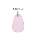5 Pink Resin Charms Faux Beach Glass Drop Charms, Frosted Matte Translucent, 24x15mm, chs3328