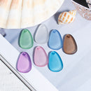 5 Pink Resin Charms Faux Beach Glass Drop Charms, Frosted Matte Translucent, 24x15mm, chs3328