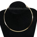 1 Gold Stainless Steel Choker Collar Necklace Blank, 17-3/4" long, fch1250
