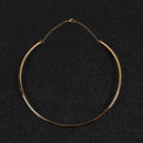 1 Gold Stainless Steel Choker Collar Necklace Blank, 18-3/4" long, fch1249