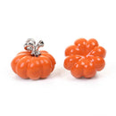 5 PUMPKIN Charms, Fall Pumpkin Charms, Halloween Charms, Petite Enamel Halloween Pumpkin Charms, 11x10mm, chs3330