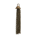 2 BRONZE CHAIN TASSEL Pendant Charms, about 2.75" long, chs3307