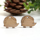 10 HEDGEHOG Charms, Wood Hedgehog Charm Pendants, Animal Charms, 25x20mm, chs3461