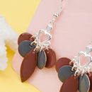 5 BLUE Enamel Dot Charms, Silver Round Circle Sequin Charms, double sided, 20mm (3/4"), chs3497