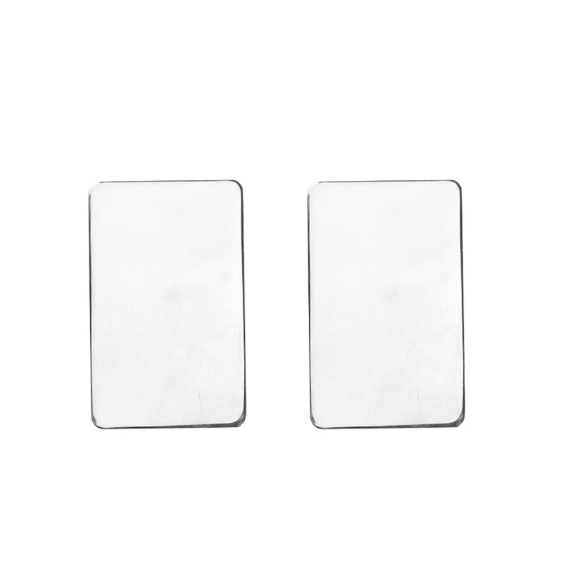 2 Stainless Steel Metal Stamping Blanks, Rectangle Plate, no hole, 15 gauge, msb0456