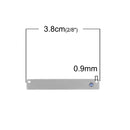 2 Stainless Steel Metal Bar Connector Blanks, top holes, LIGHT BLUE CRYSTAL, Rectangle Charms, 38mm x 6mm, (1-1/2" x 1/4"), chs3421