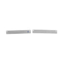 2 Stainless Steel Metal Bar Connector Blanks, top holes, LIGHT BLUE CRYSTAL, Rectangle Charms, 38mm x 6mm, (1-1/2" x 1/4"), chs3421