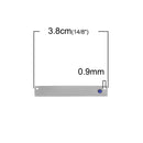 2 Stainless Steel Metal Bar Connector Blanks, top holes, BLUE CRYSTAL, Rectangle Charms, 38mm x 6mm, (1-1/2" x 1/4"), chs3384
