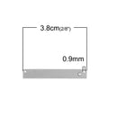2 Stainless Steel Metal Bar Connector Blanks, top holes, CLEAR CRYSTAL, Rectangle Charms, 38mm x 6mm, (1-1/2" x 1/4"), chs3420