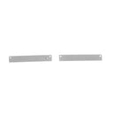 2 Stainless Steel Metal Bar Connector Blanks, top holes, CLEAR CRYSTAL, Rectangle Charms, 38mm x 6mm, (1-1/2" x 1/4"), chs3420