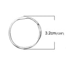10 CIRCLE RING Silver Plated Metal Charm Connectors 32mm chs3385