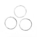 10 CIRCLE RING Silver Plated Metal Charm Connectors 32mm chs3385