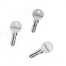 5 Silver FAITH KEY Charms, Antiqued Silver Metal with FAITH stamped on one side, 42x19mm, chs3436