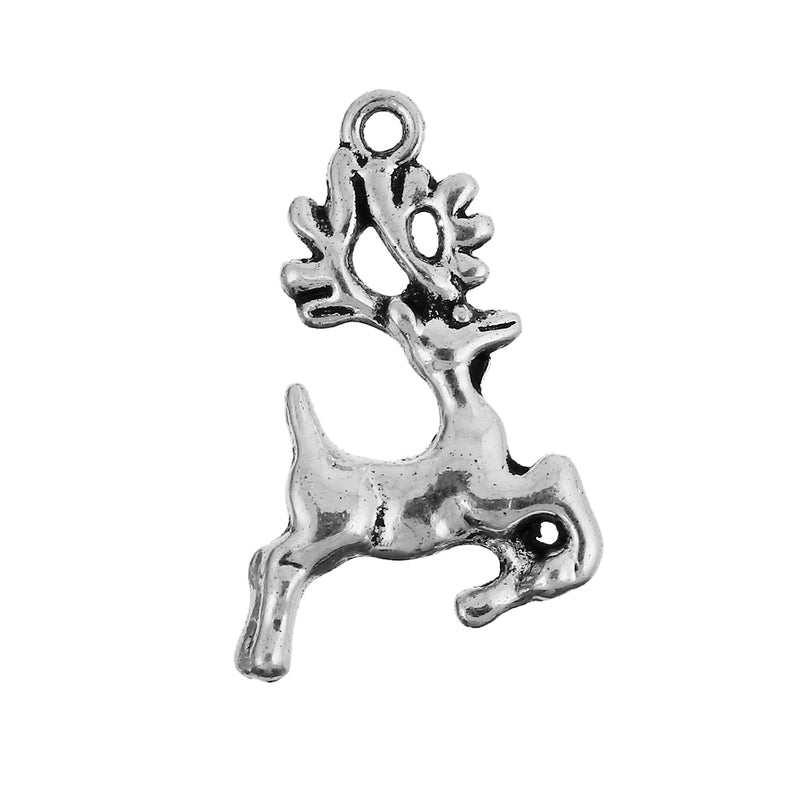 silver reindeer charms