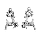 10 REINDEER Charms, Silver Metal Christmas Reindeer Charms, 25x14mm, chs3458