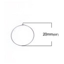 50 Small Stainless Steel Wine Glass Charm Rings or Earring Hoops 20mm, fin0712