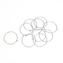 50 Small Stainless Steel Wine Glass Charm Rings or Earring Hoops 20mm, fin0712
